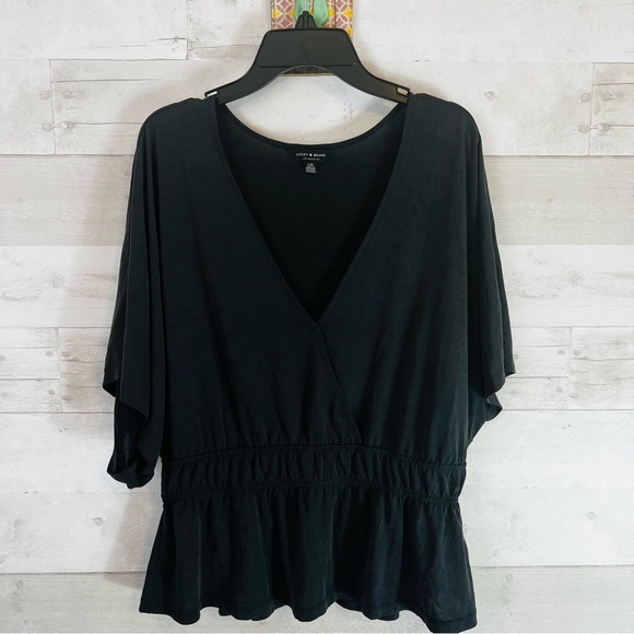 Lucky Brand Tops - NWOT Lucky Brand  Charcole Gray Peplum Style Top